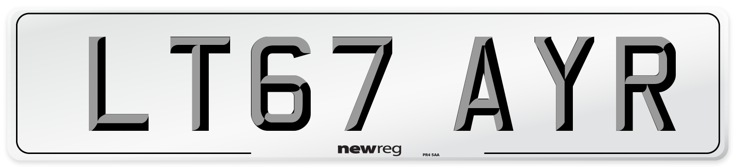 LT67 AYR Number Plate from New Reg